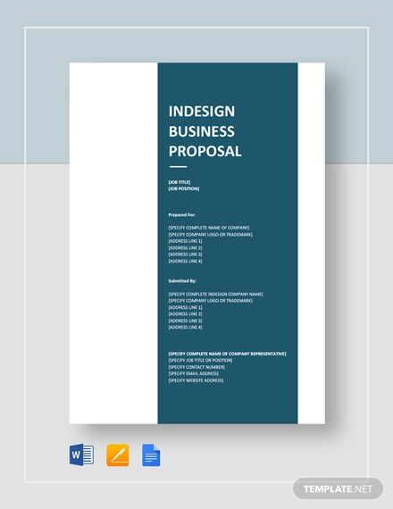 indesign business proposal template