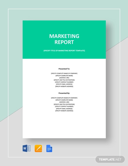 how to write a marketing report pdf