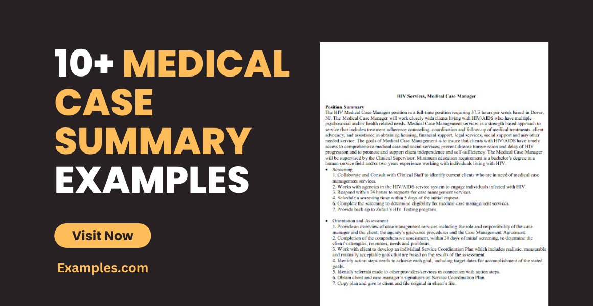 Medical Case Summary Examples