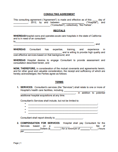 Medical Consultant Agreement - 5+ Examples, Format, Pdf | Examples