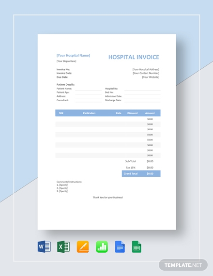 medical invoice template