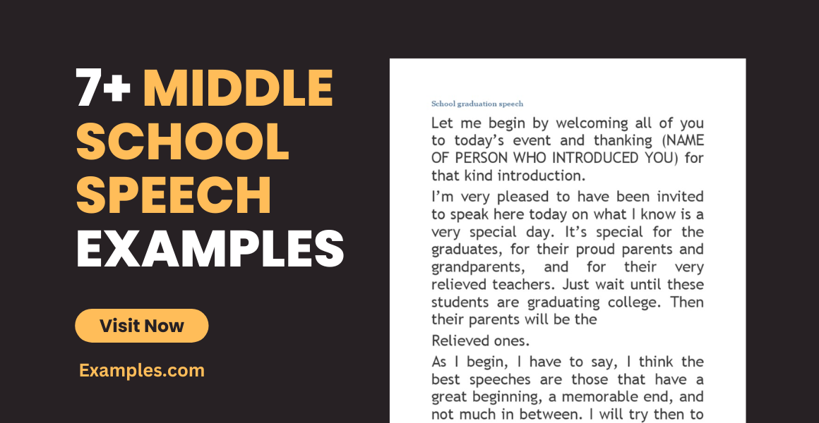speeches for middle school students