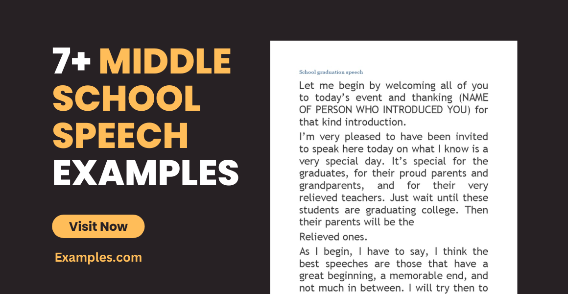 Middle School Speech - 7+ Examples, Format, PDF