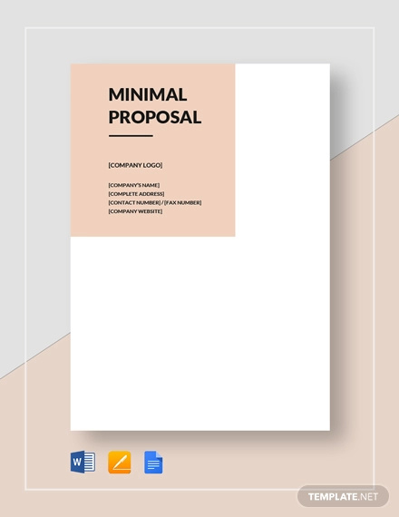 minimal proposal template