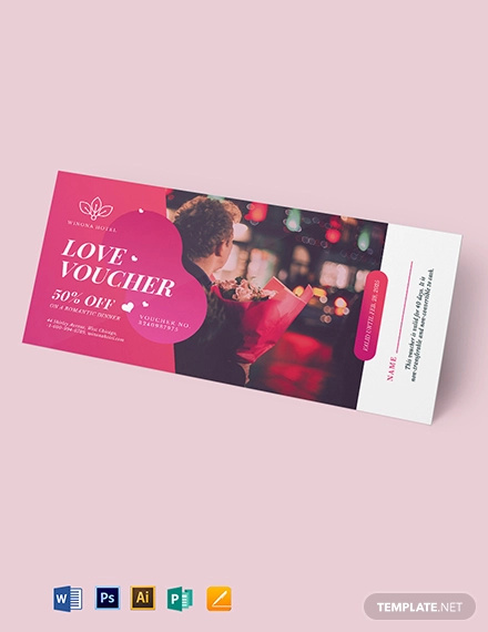 personalized romantic love voucher template
