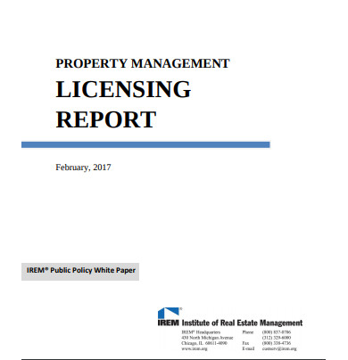 property management licensing report