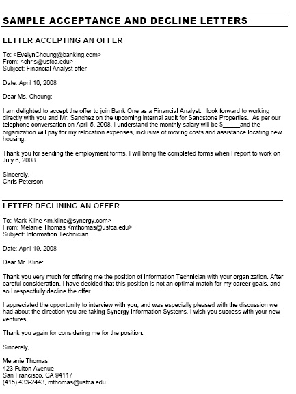 Real Estate Offer Rejection Letter Template