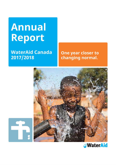 Real Report Template of Water Aid Nonprofit