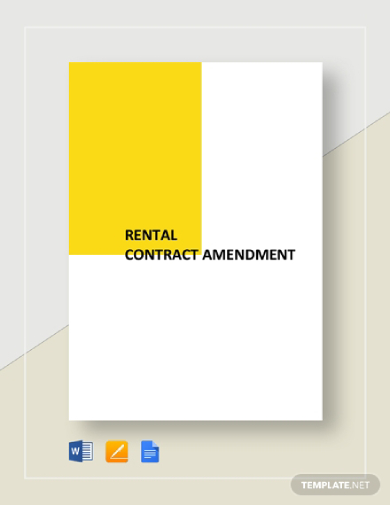 rental contract amendment