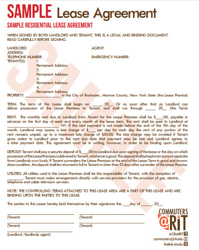 residential property lease agreement