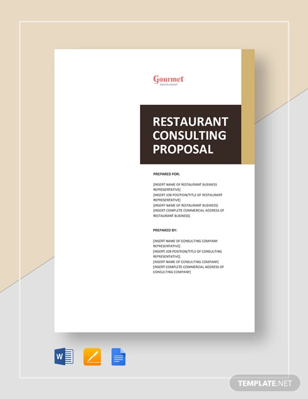 restaurant consulting proposal template