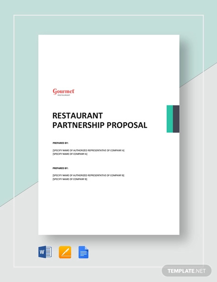 restaurant partnership proposal template