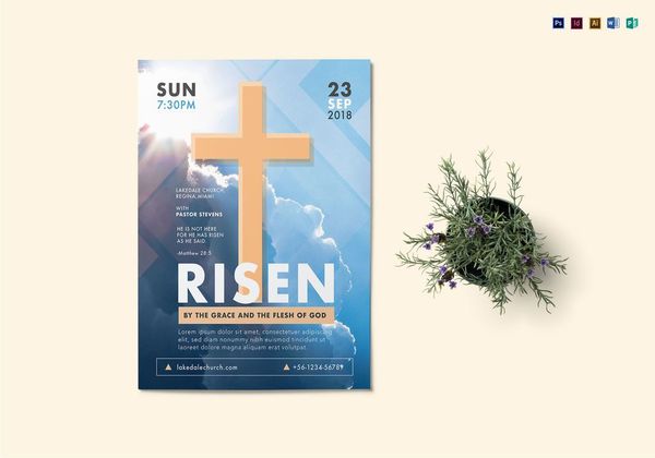 risen church flyer