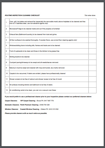  Cleaning Inspection Checklist 5 Examples Format Pdf Examples