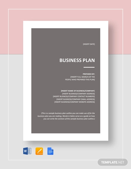 sample business plan outline template