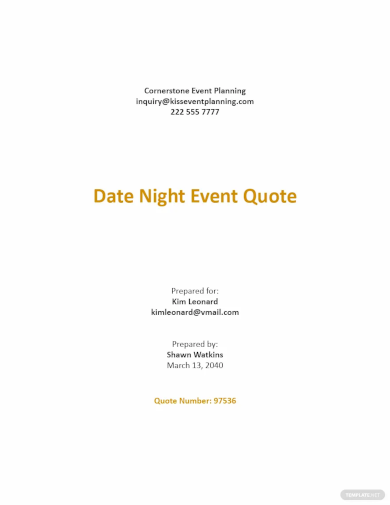 Event Quotation 18 Examples Format Pdf Examples 5216