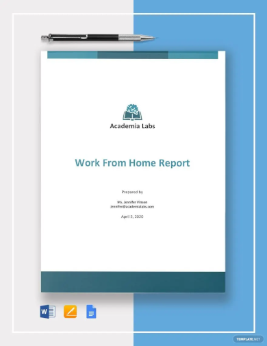 sample work from home report template