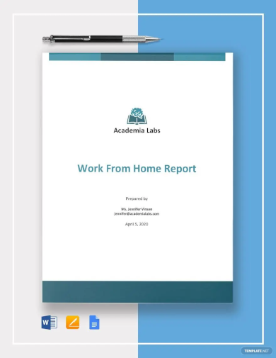 Sample Work From Home Report Template