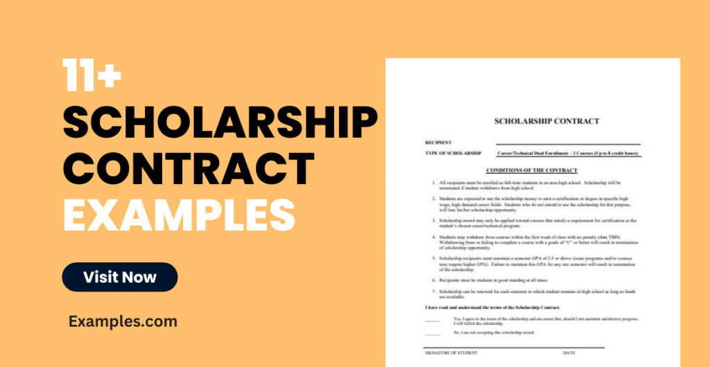 Scholarship Contract Examples