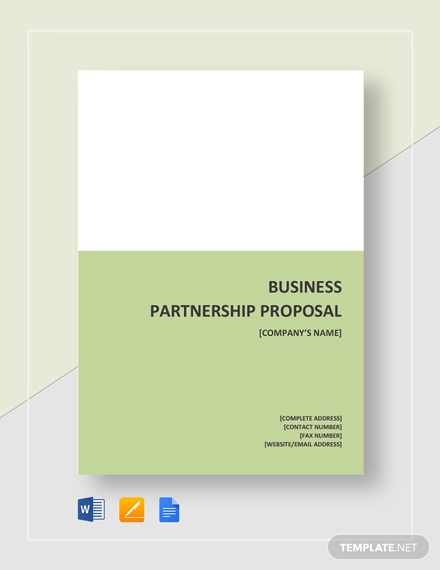 simple business partnership proposal template