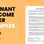 Tenant Welcome Letter Examples