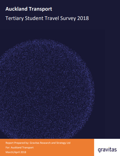 tertiary student travel survey