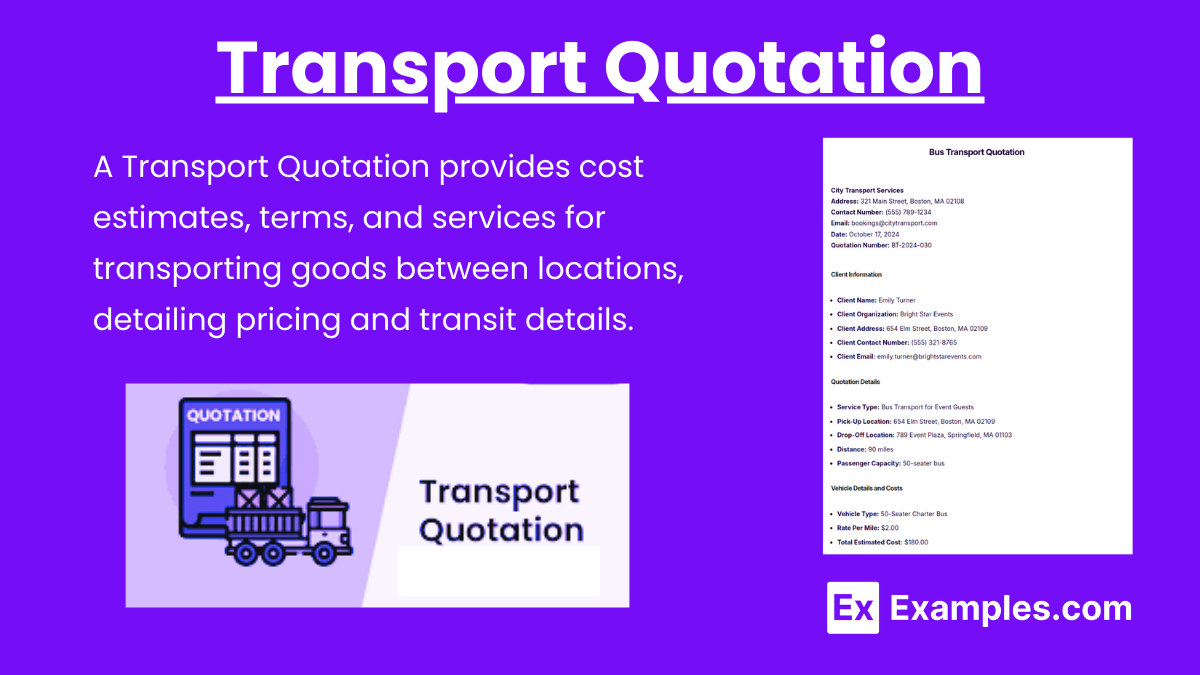 Transport Quotation