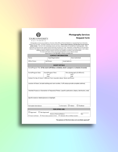 Photography Order Form - 10+ Examples, Format, Pdf | Examples