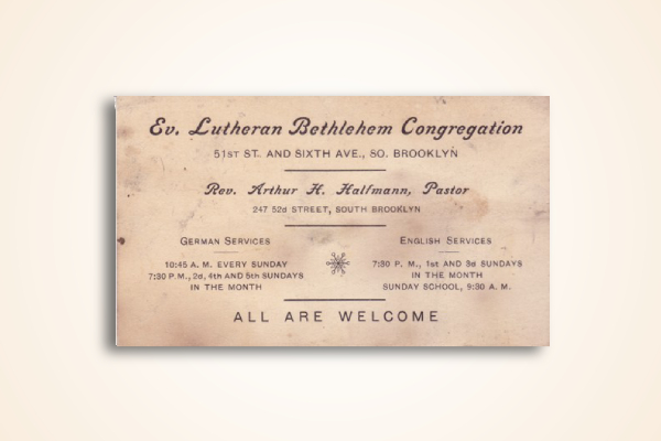 vintage church pastor business card