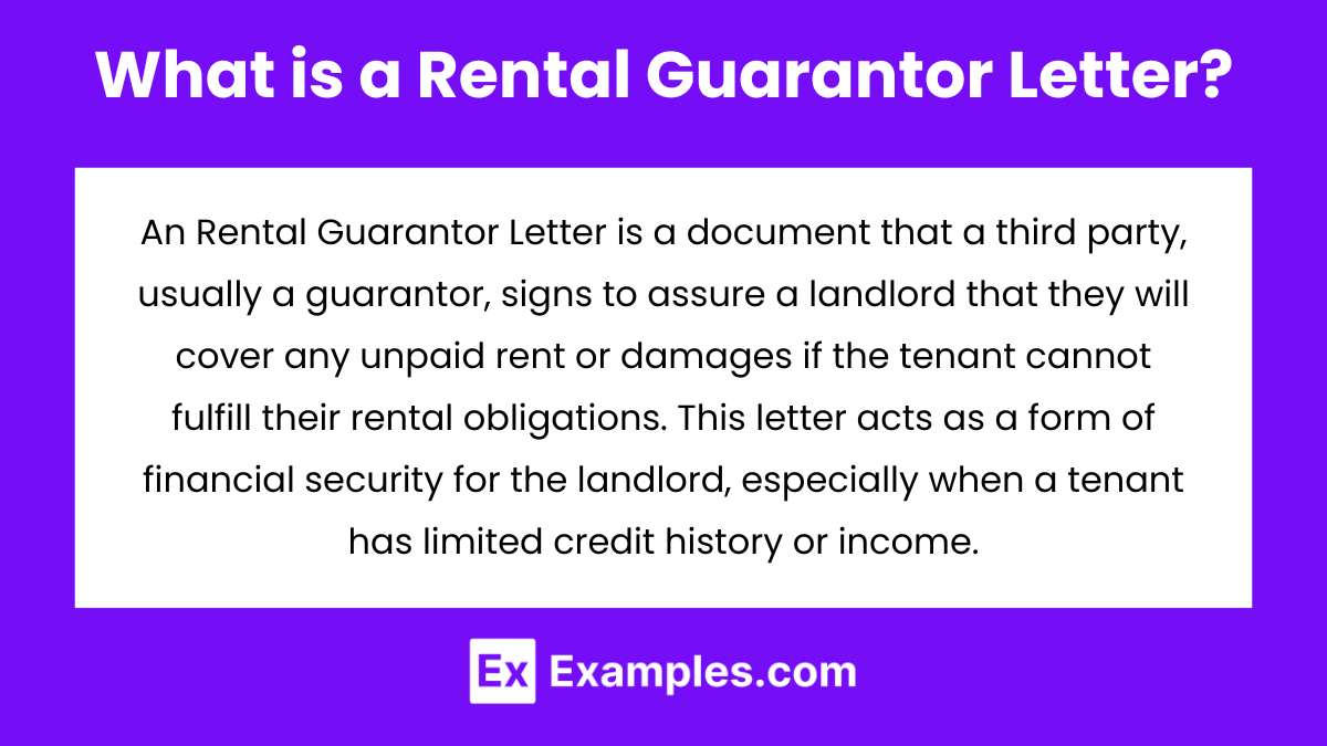 What is a Rental Guarantor Letter