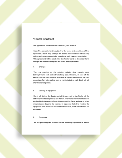wifi rental contract