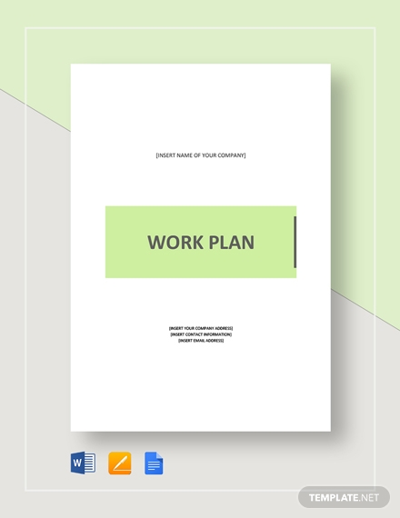 work plan template word