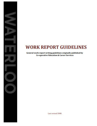 work report guidelines