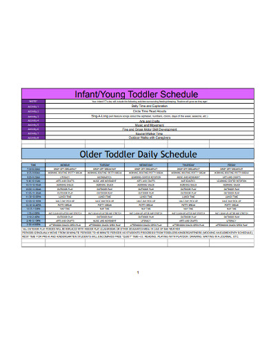 young toddler schedule