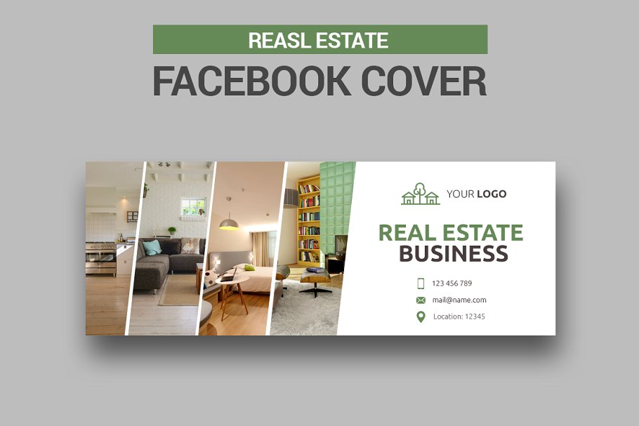 4. Fully Layered Real Estate Facebook Cover Template