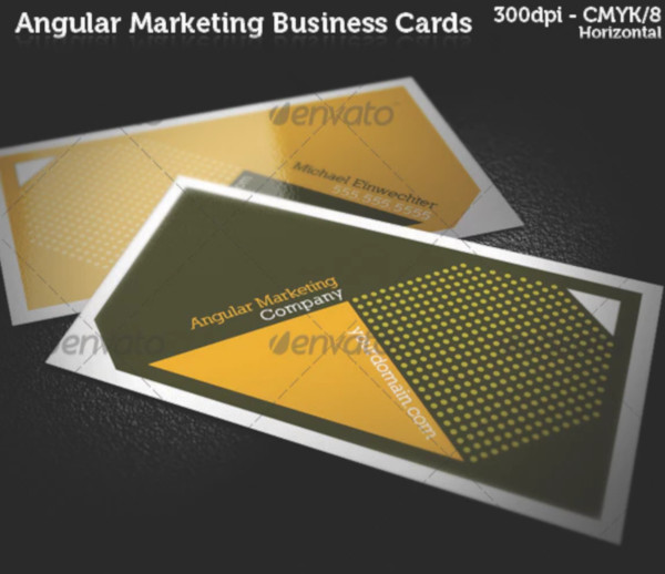 Angular Marketing Business Cards