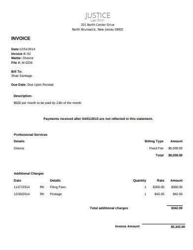 Free 8 Attorney Invoice Examples Templates Download Now Examples