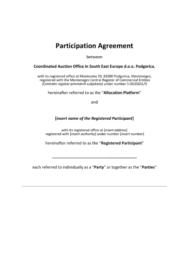 auction participation agreement