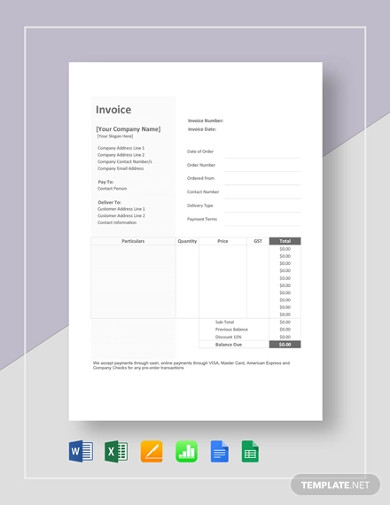 bakery invoice template professional sample template collection