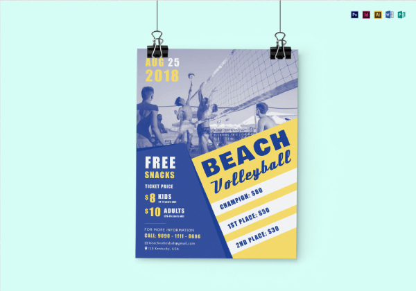 beach volleyball flyer