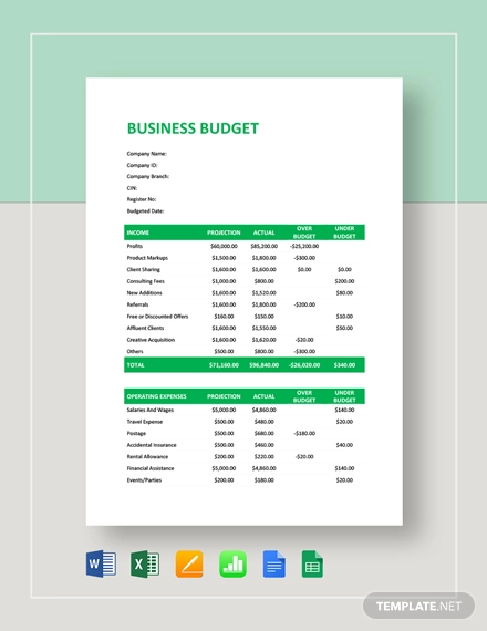 business budget template1