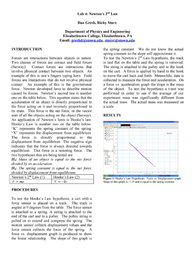 calculus based physics lab report