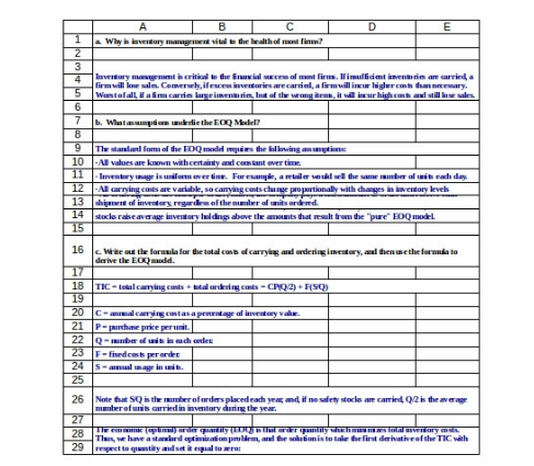 capital management inventory control template