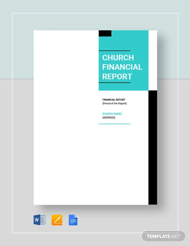 church financial report template