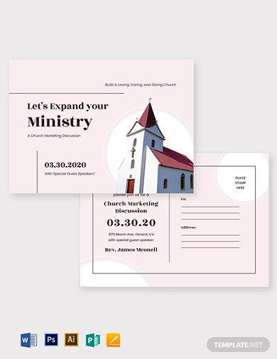 Church Marketing Postcard Template