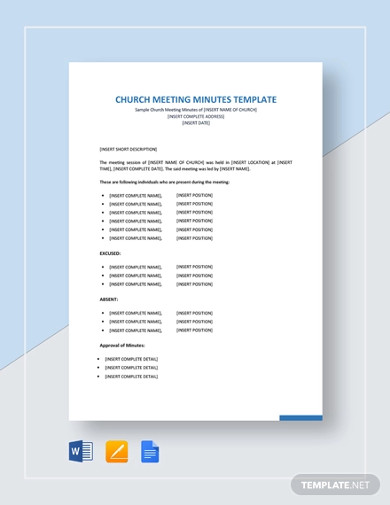 Church Meeting Minutes 23 Examples Format Pdf Examples