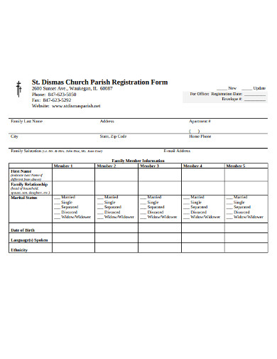 Church Registration Form - 14+ Examples, Format, Pdf