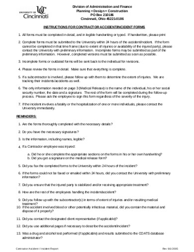 Construction Incident Report 7  Examples Word Pages PDF