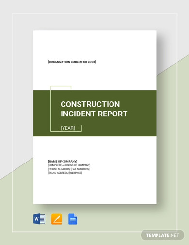 construction incident report template1