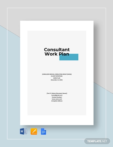 consultant work plan template